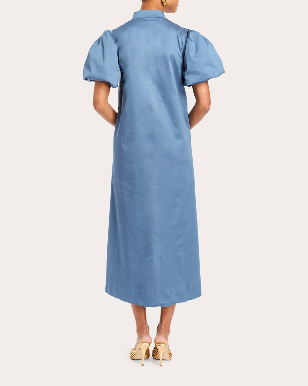 Elliana Embroidered Cotton Poplin Midi Dress