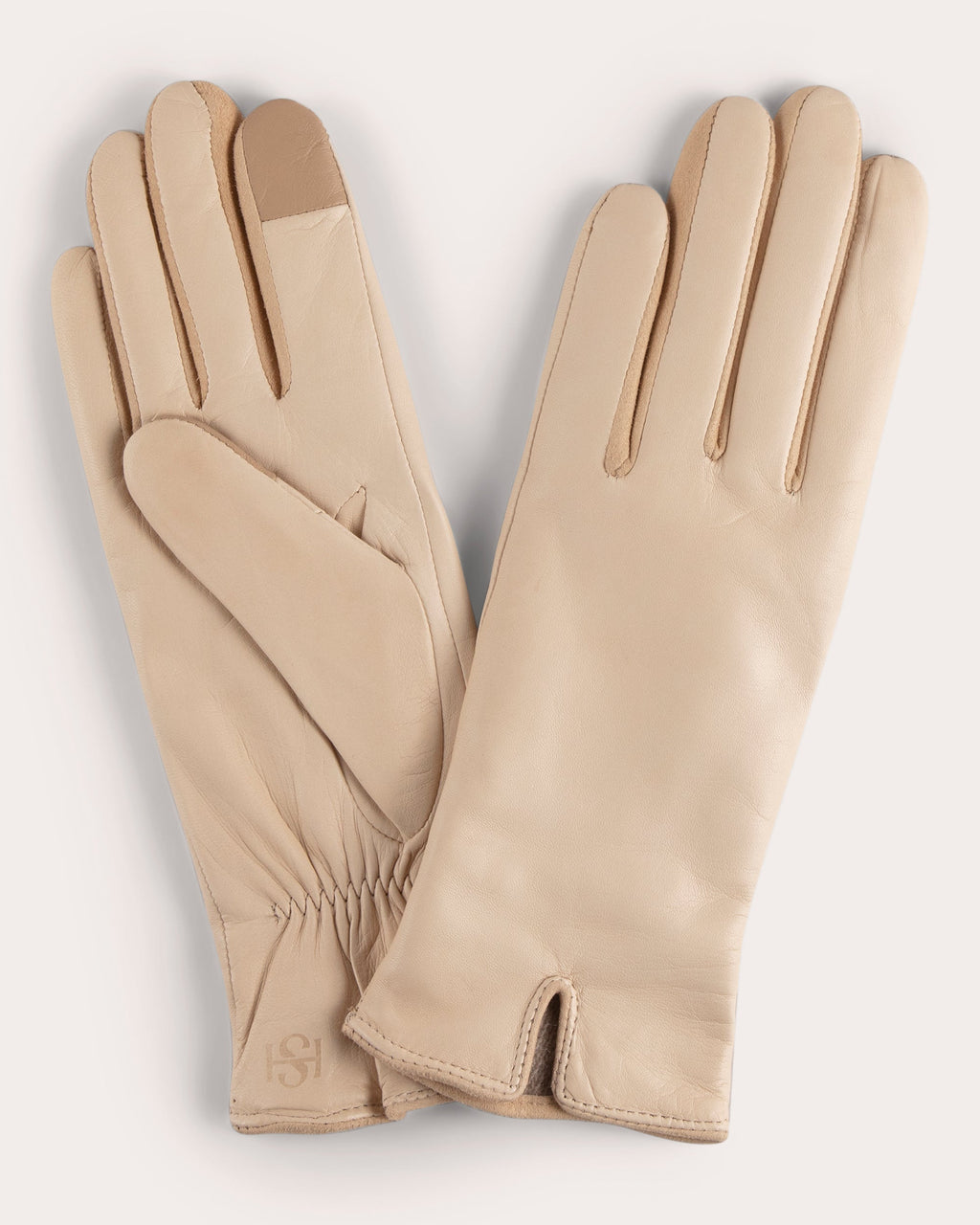 Cream Essentials Leather Gloves