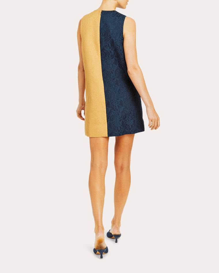 Etta Embellished Cotton-Blend Jacquard Mini Dress