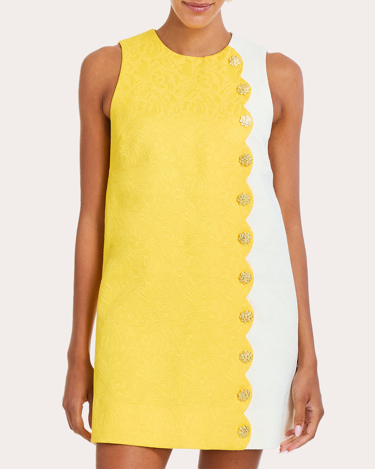 Etta Embellished Cotton-Blend Jacquard Mini Dress