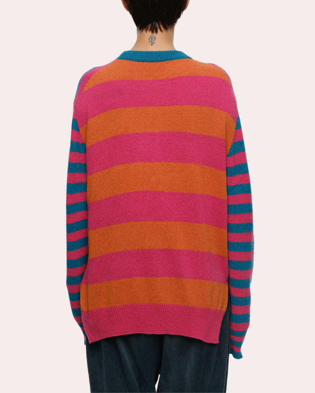 Jenn Striped Brushed Cashmere-Blend Sweater