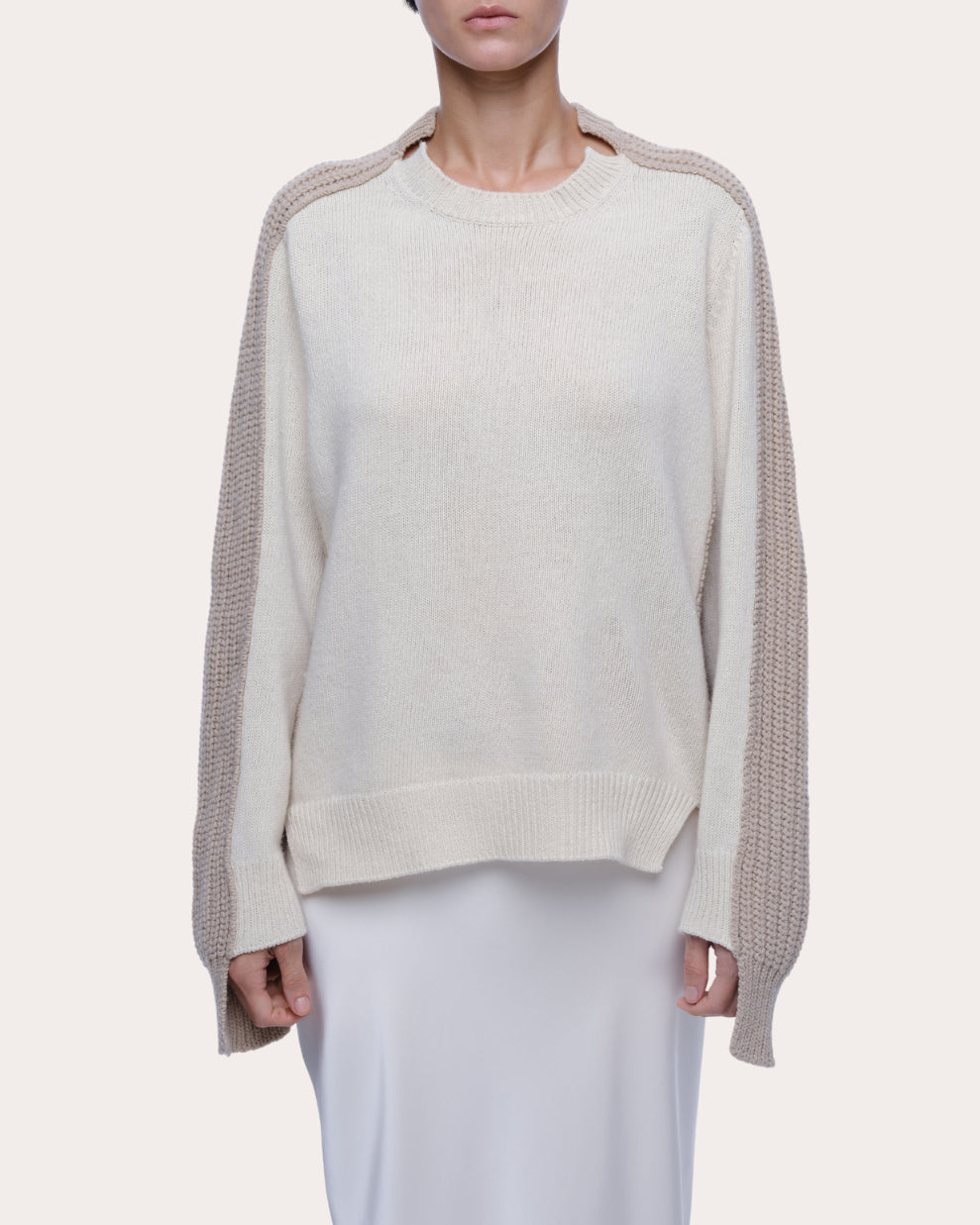 Max Paneled Wool-Cashmere Blend Sweater