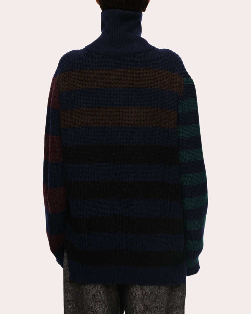 Parker Striped Cashmere-Blend Polo Sweater