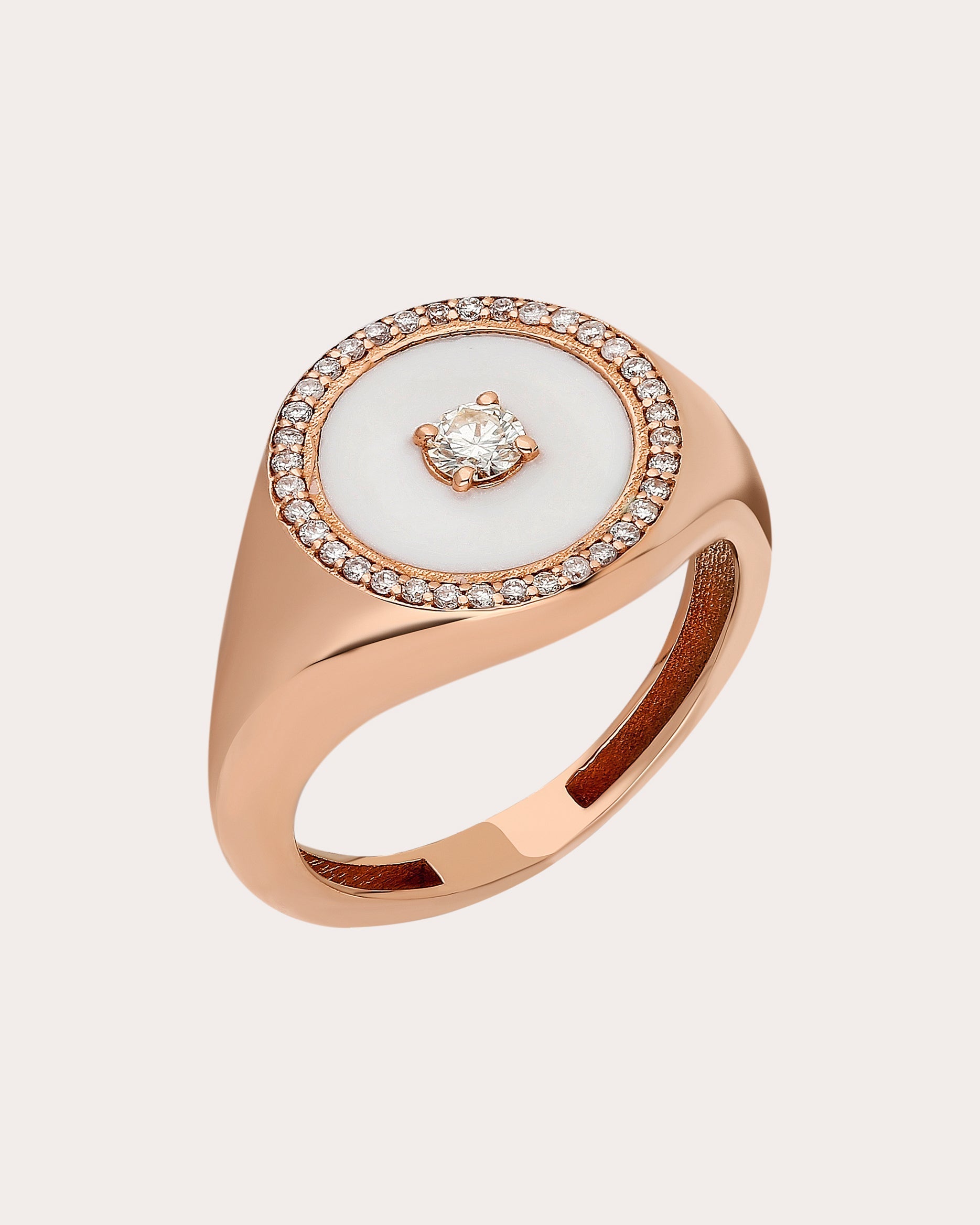 Fizzy 18K Gold Enamel and Diamond Pinky Ring