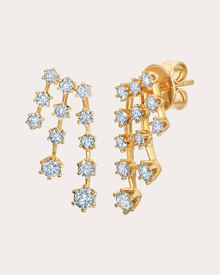 Floating 18K Gold Diamond Earrings