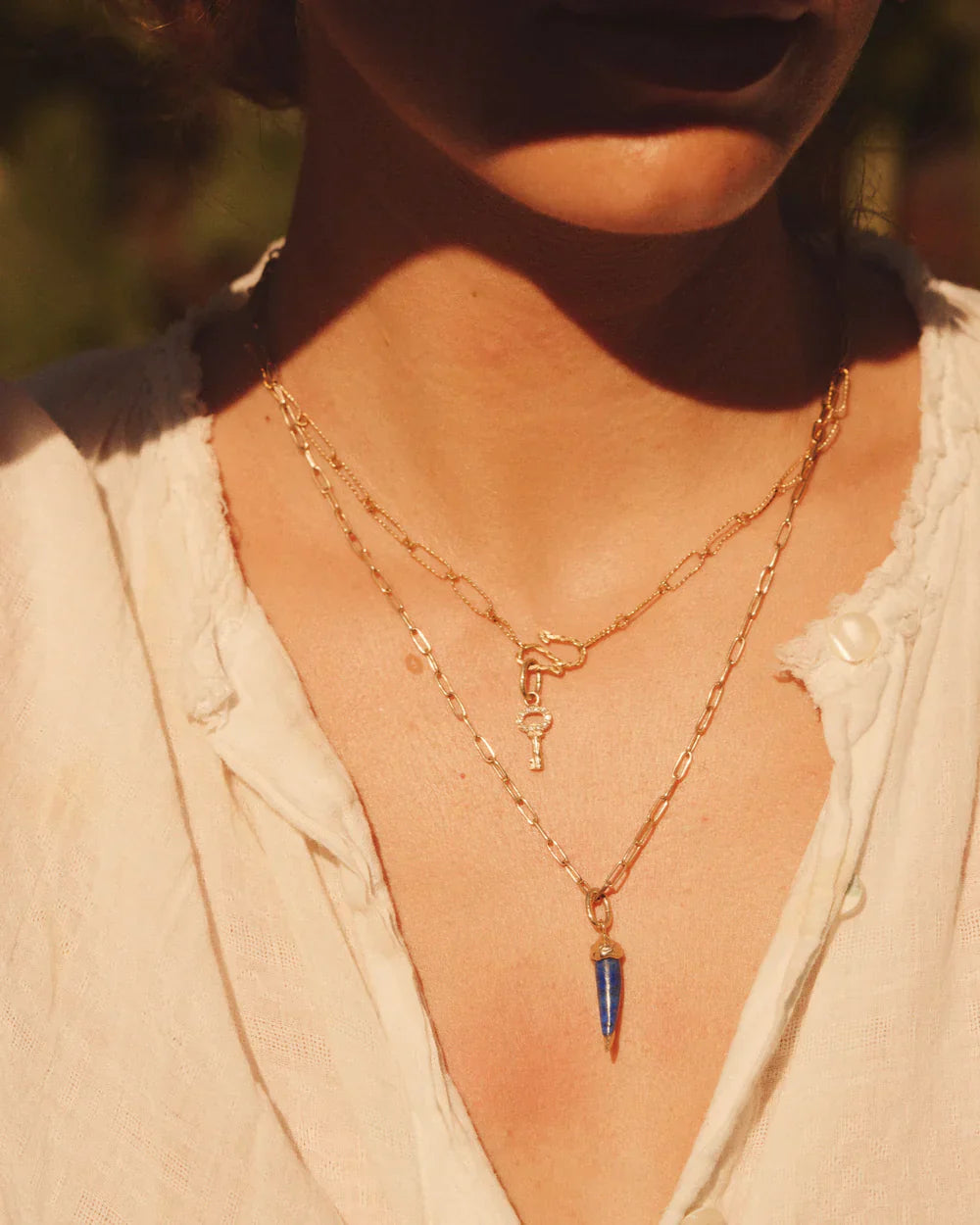 22" 14K Gold Paperclip Chain Necklace