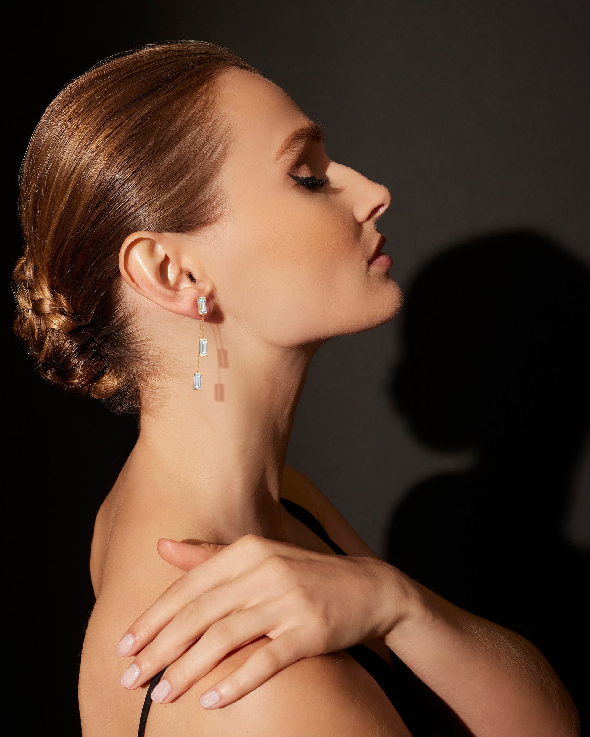 Orient Express 14K Gold Lab-Grown Diamond Chain Earrings