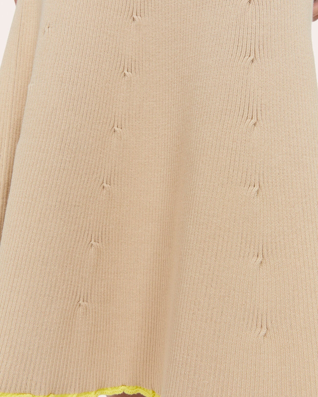 Fly Ribbed Midi Skirt