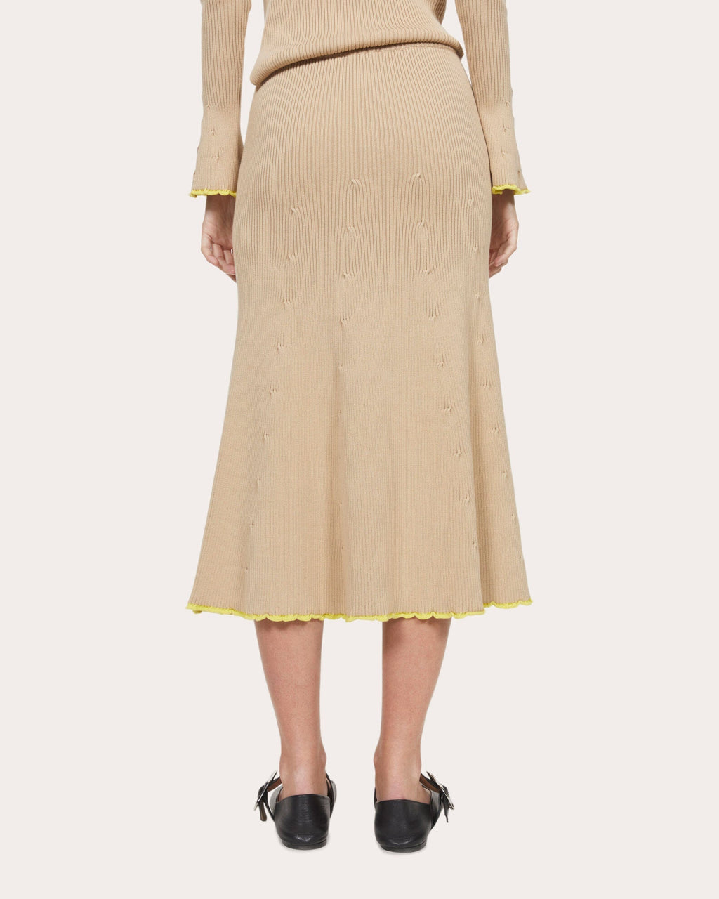 Fly Ribbed Midi Skirt