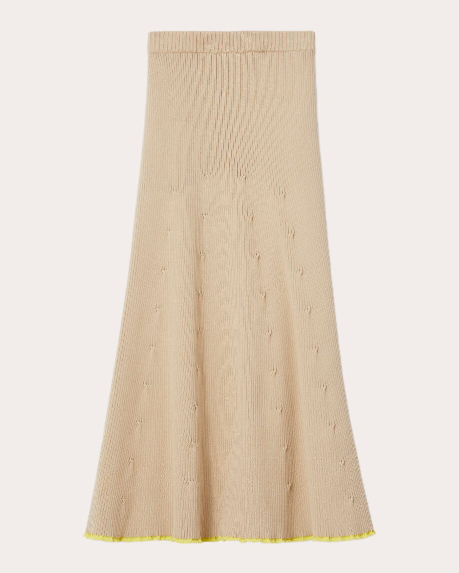 Fly Ribbed Midi Skirt