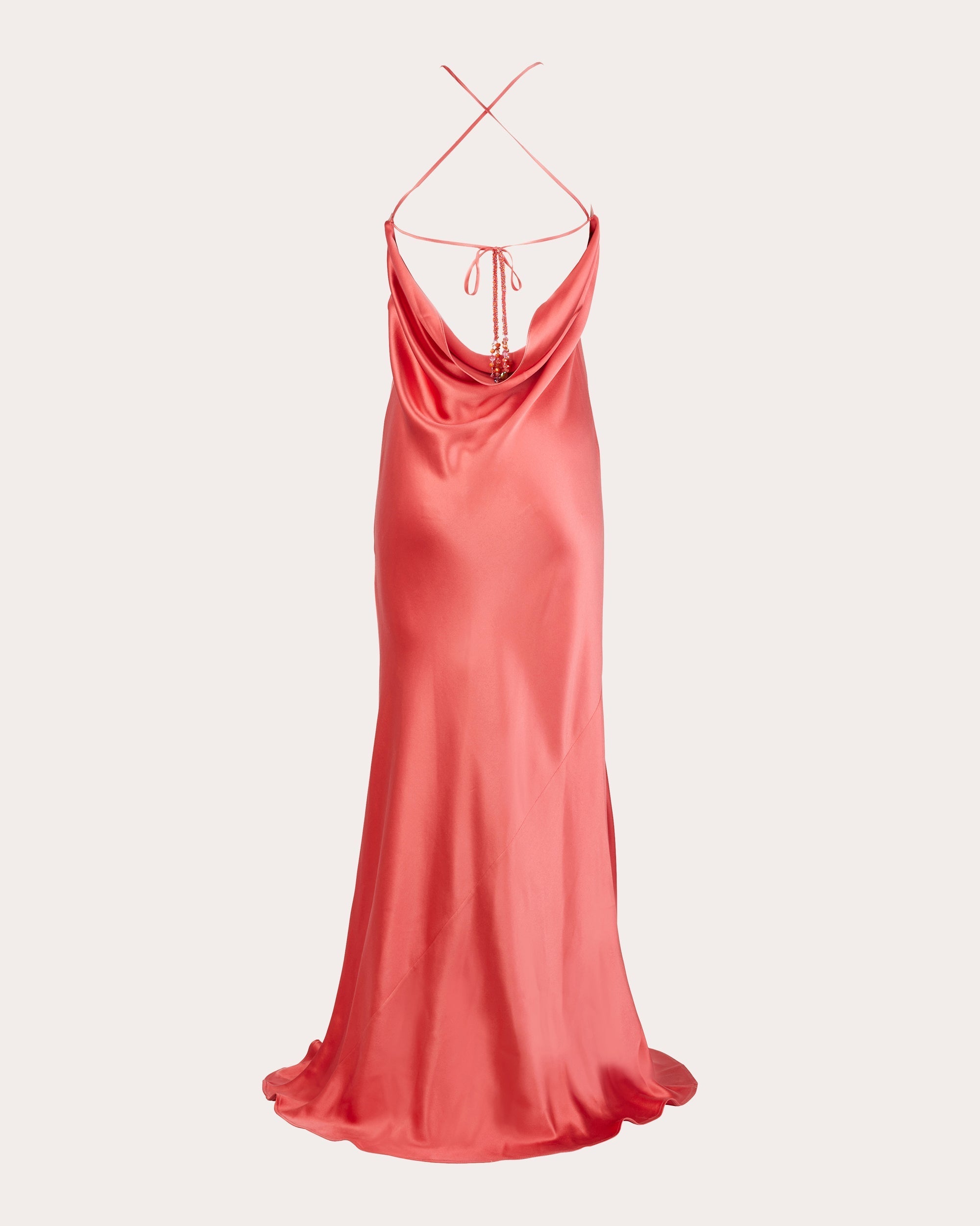 Oros Draped Silk Halterneck Gown