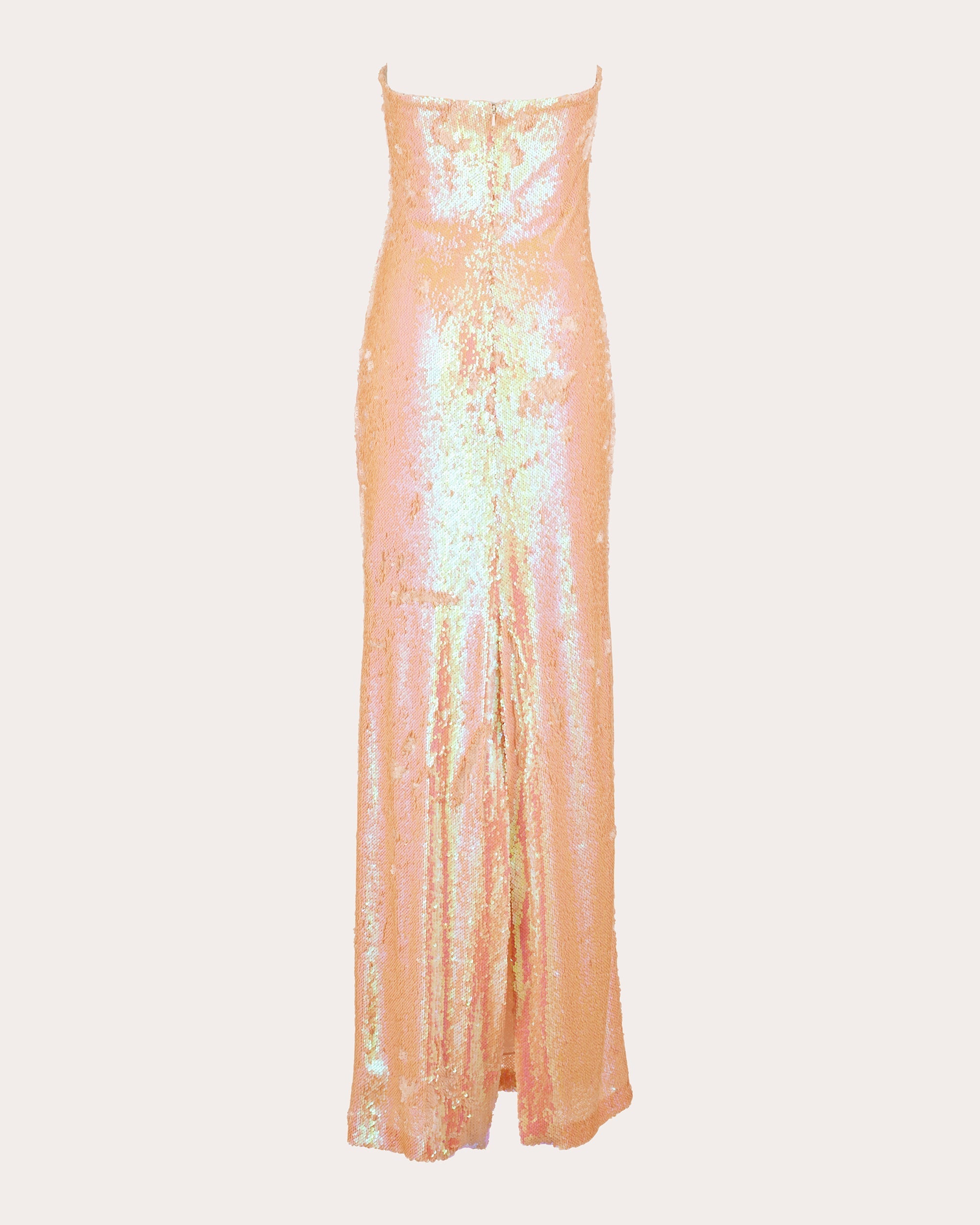 Puesta del Sol Sequined Strapless Gown