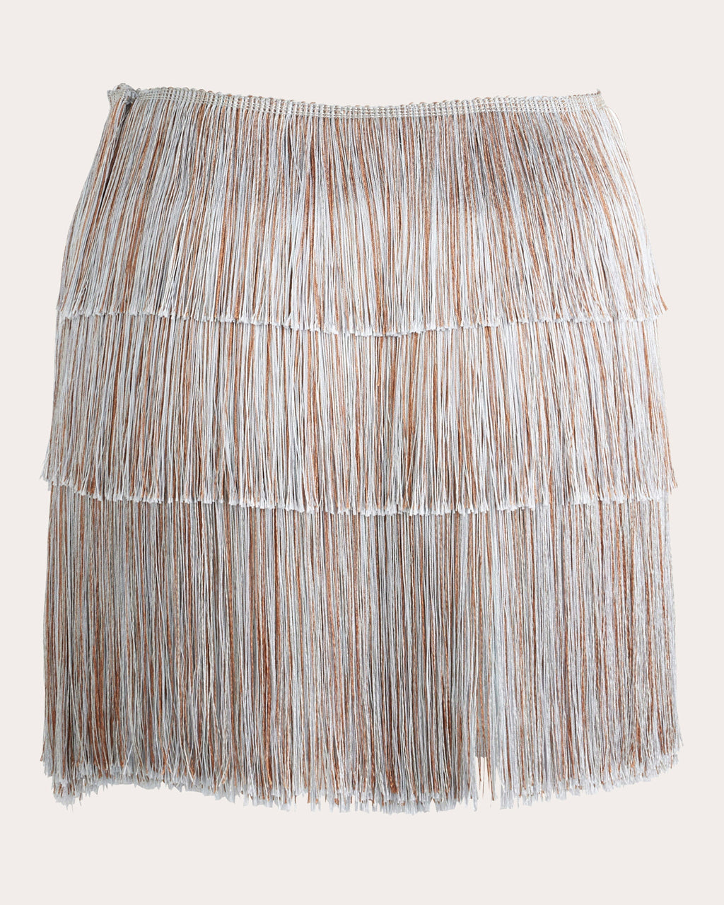 Moonlight Fringed Lace Trimmed Mini Skirt