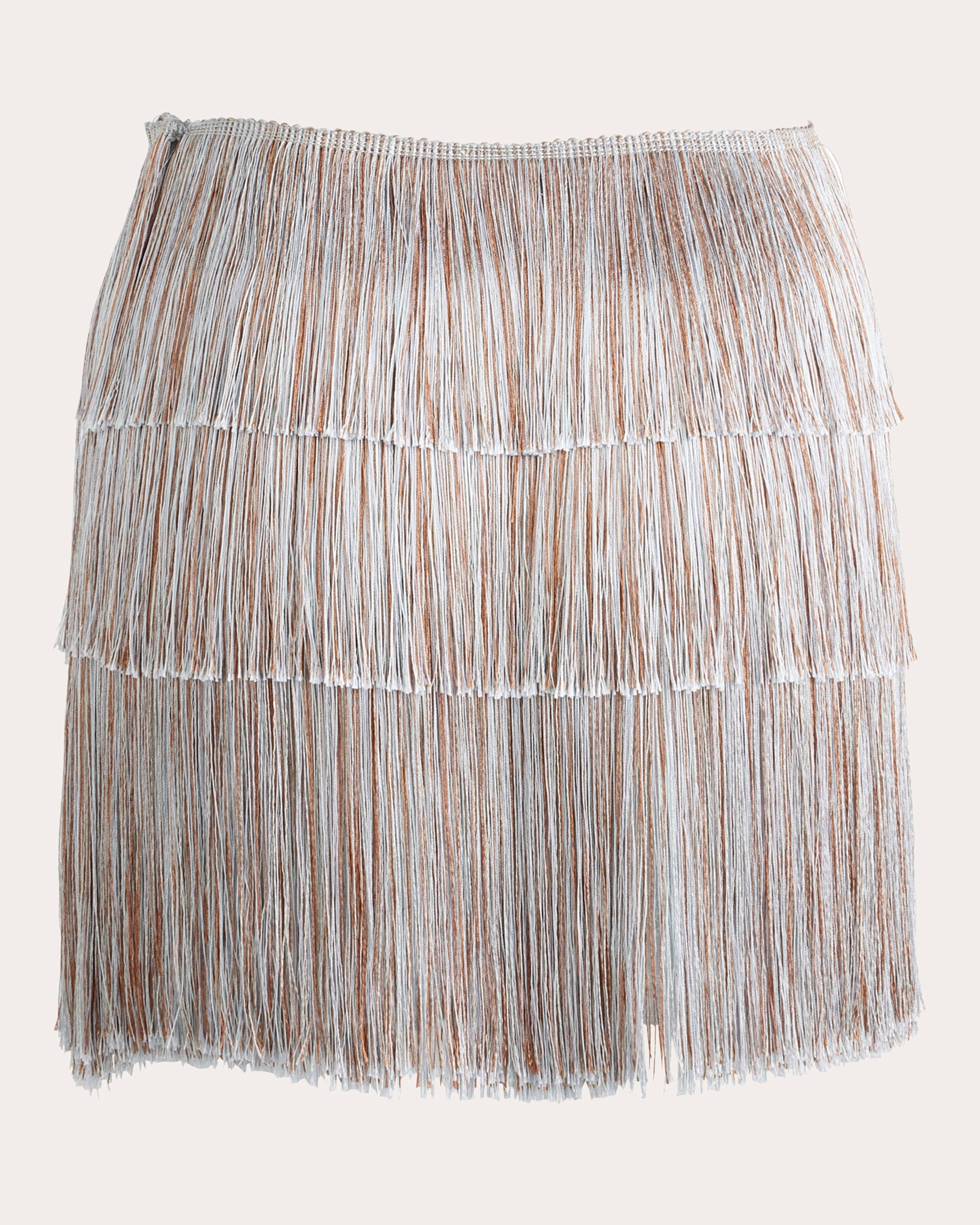 Moonlight Fringed Lace Trimmed Mini Skirt