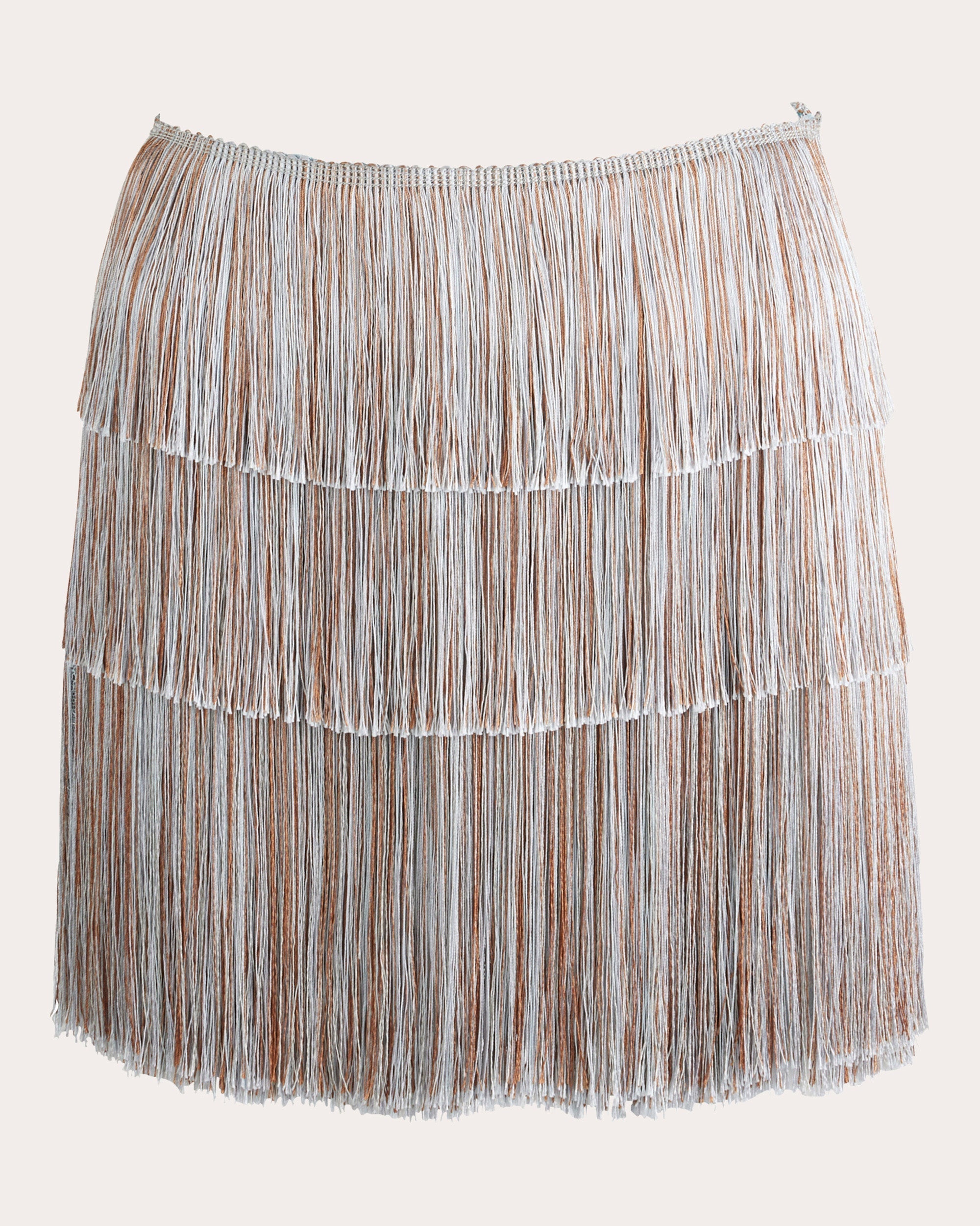 Moonlight Fringed Lace Trimmed Mini Skirt