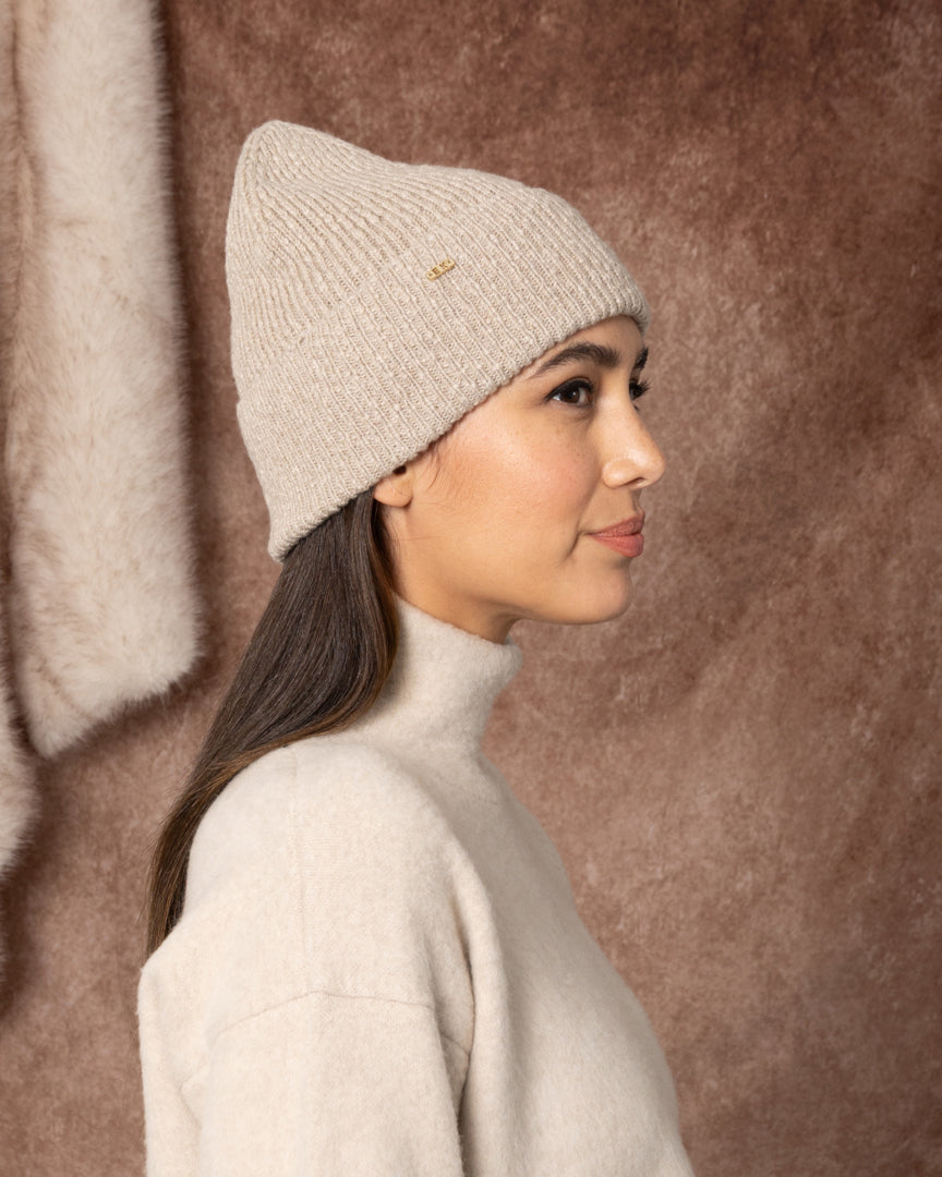 Frances Ribbed Cashmere Beanie