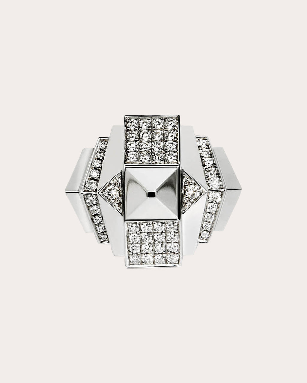 Rockaway Rhodium-Plated Sterling Silver Diamond Ring