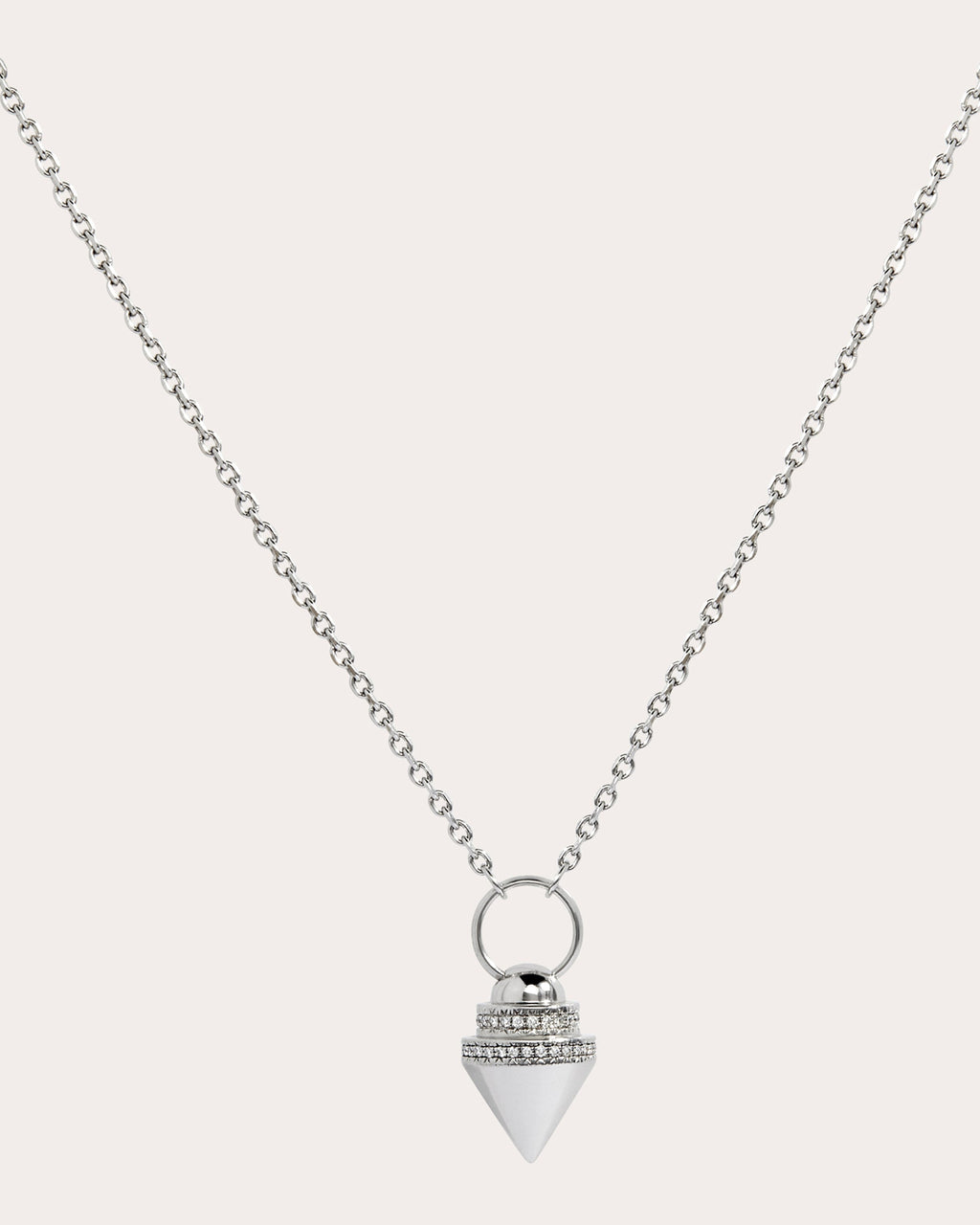 Anyway Rhodium-Plated Sterling Silver Diamond Pendant Necklace