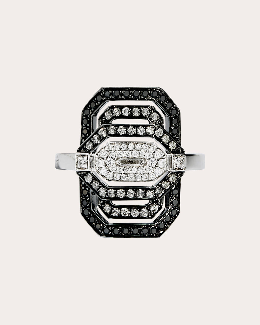 Petite My Way Black Rhodium-Plated Sterling Silver Diamond Ring