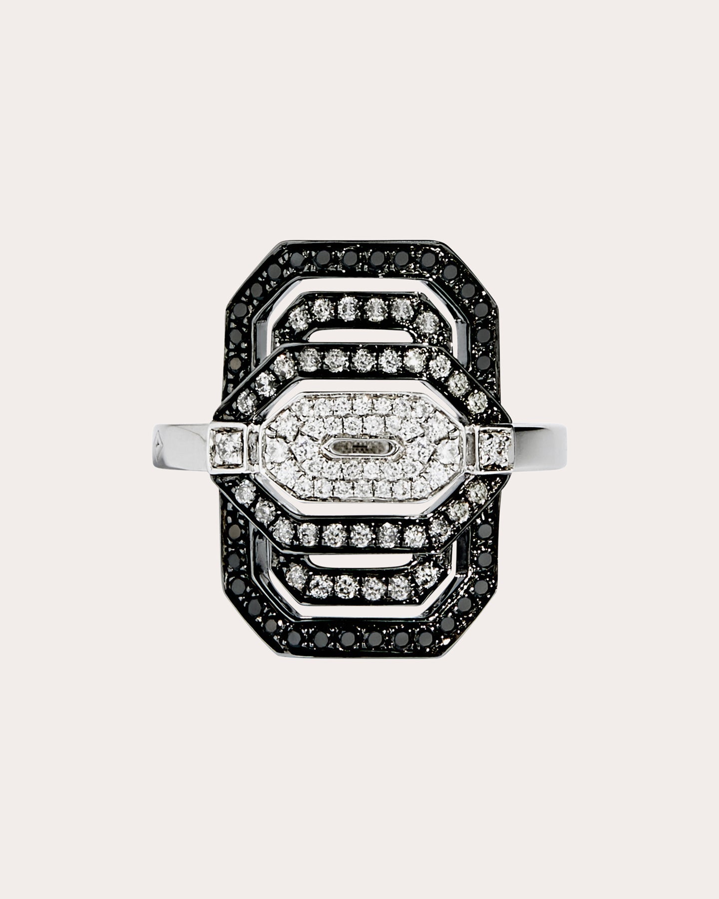 Petite My Way Black Rhodium-Plated Sterling Silver Diamond Ring