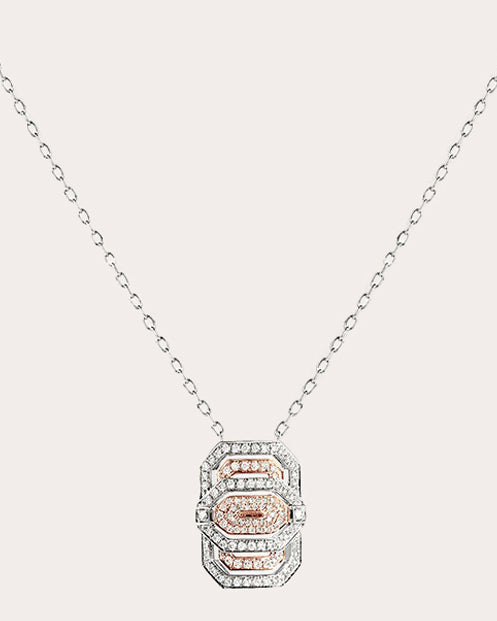 My Way 18K Gold and Rhodium-Plated Sterling Silver Diamond Pendant Necklace