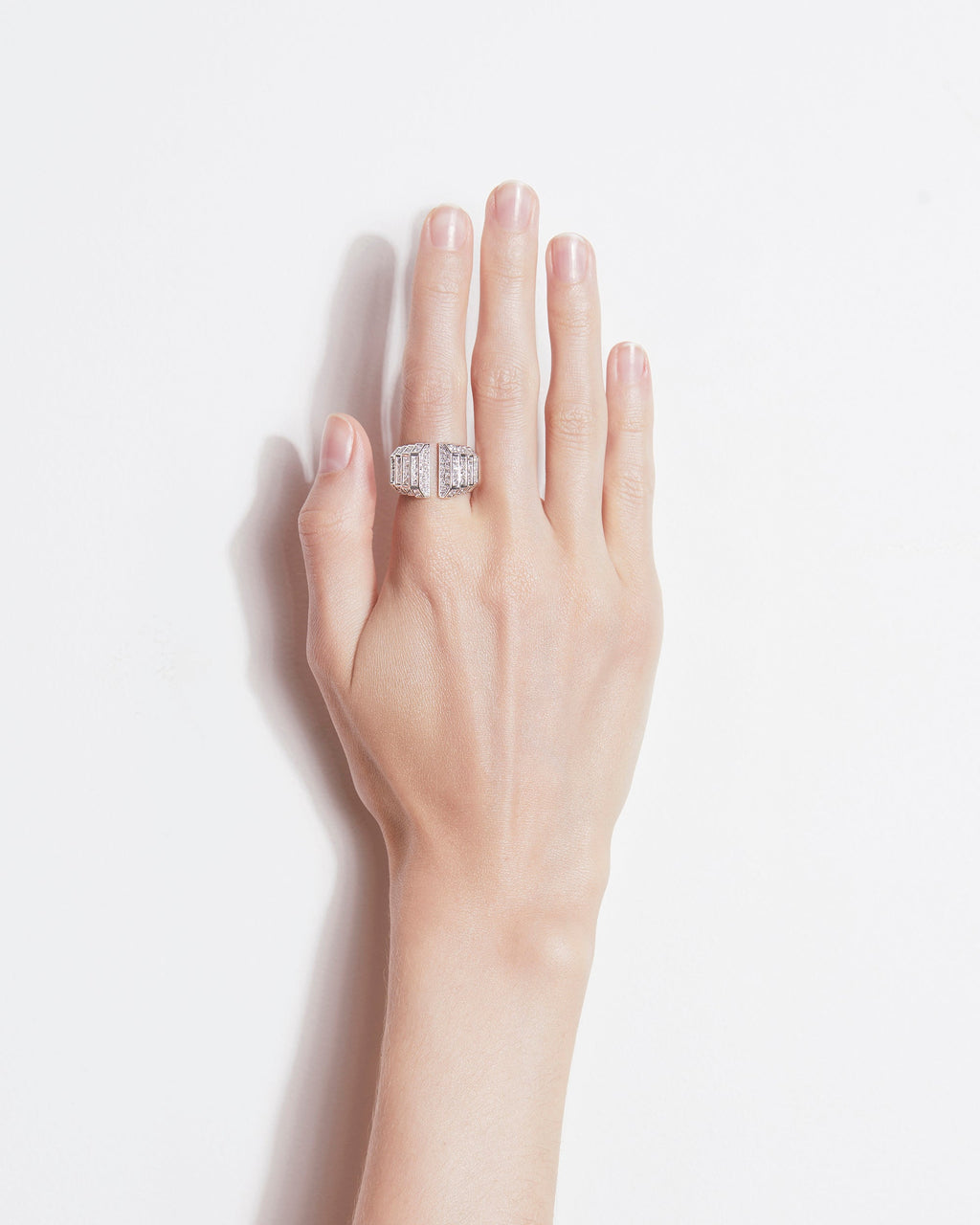 Meaningful Rhodium-Plated Sterling Silver Diamond Ring