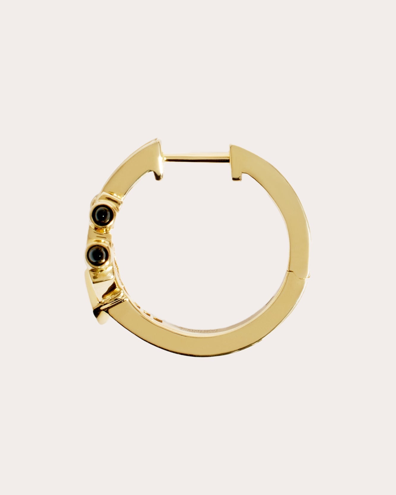 Spike 18K Gold Agate and Diamond Single Hoop Earring