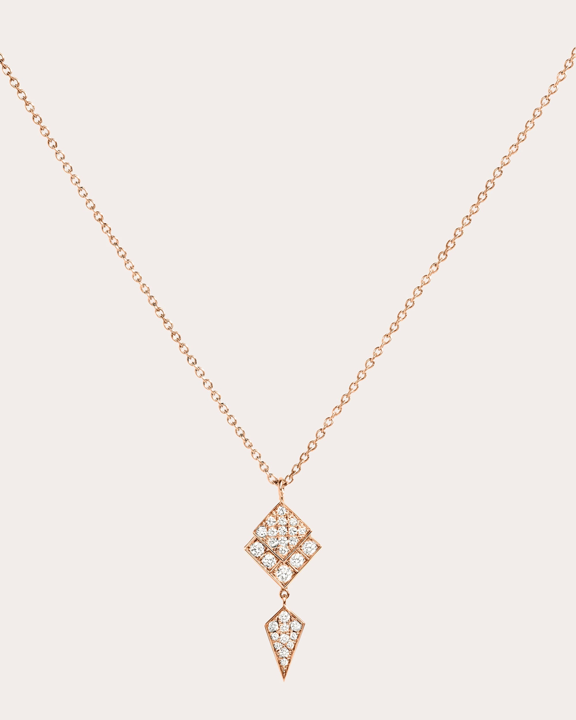 Stairway 18K Gold Diamond Pendant Necklace