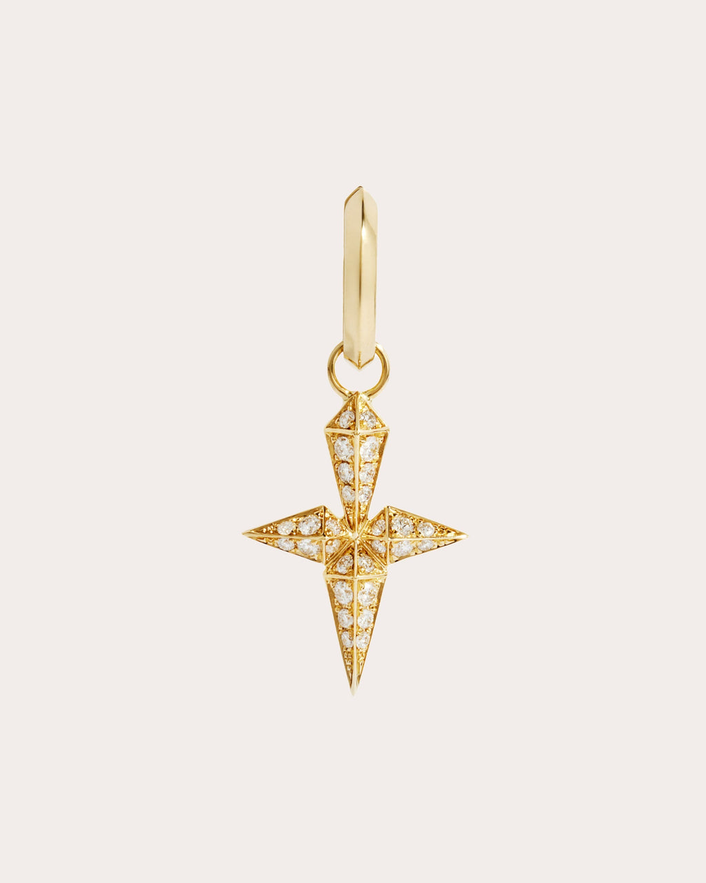 Rockaway 18K Gold Diamond Single Cross Earring