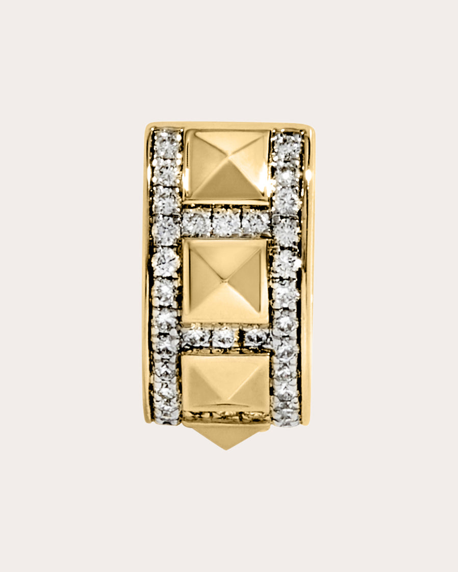 Rockaway 18K Gold Diamond Single Hoop Earring