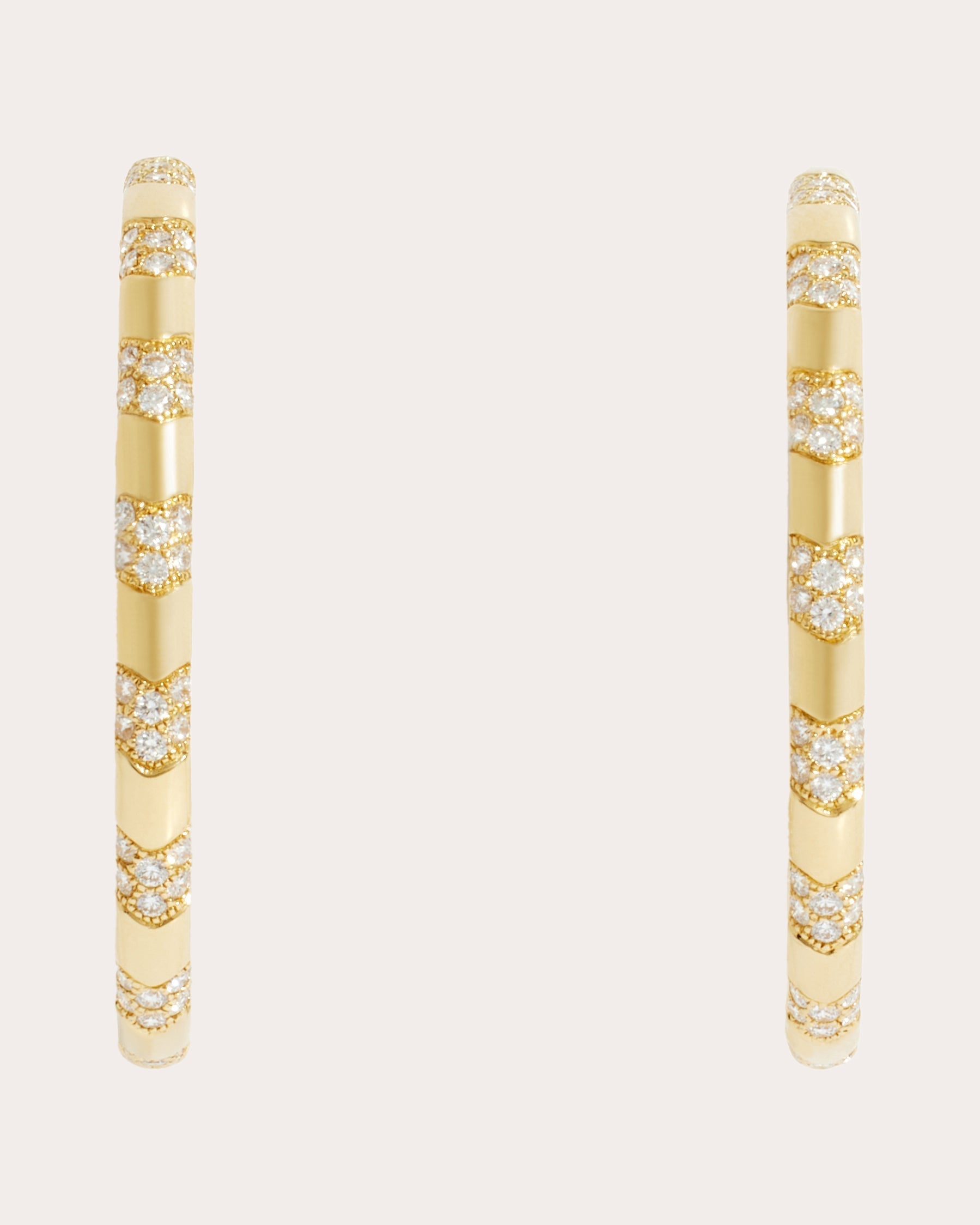Reptile 18K Gold Diamond Hoop Earrings