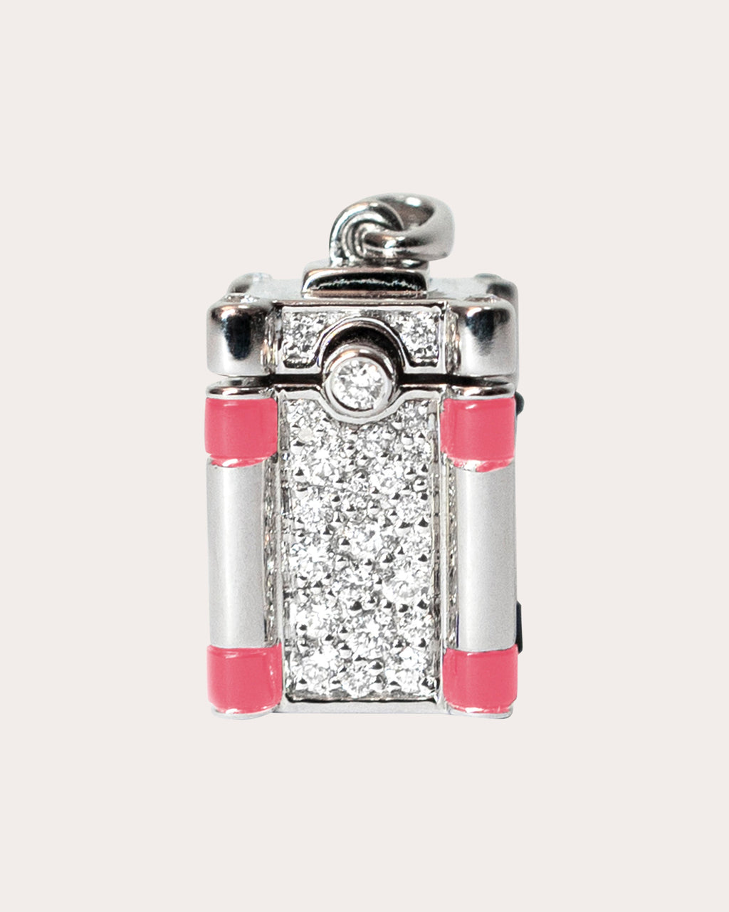 Hope Rhodium-Plated Sterling Silver Enamel and Diamond Pendant Necklace