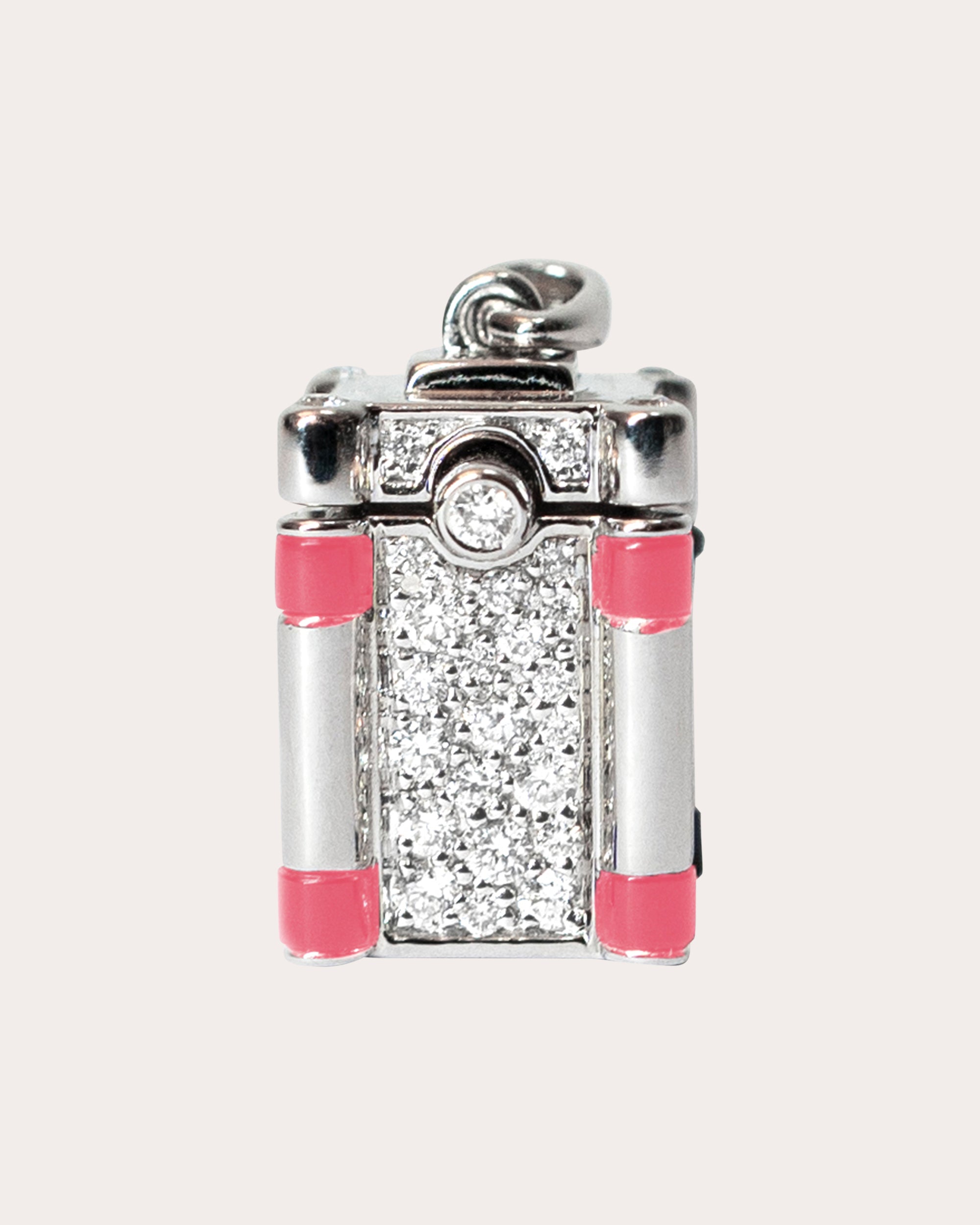 Hope Rhodium-Plated Sterling Silver Enamel and Diamond Pendant Necklace