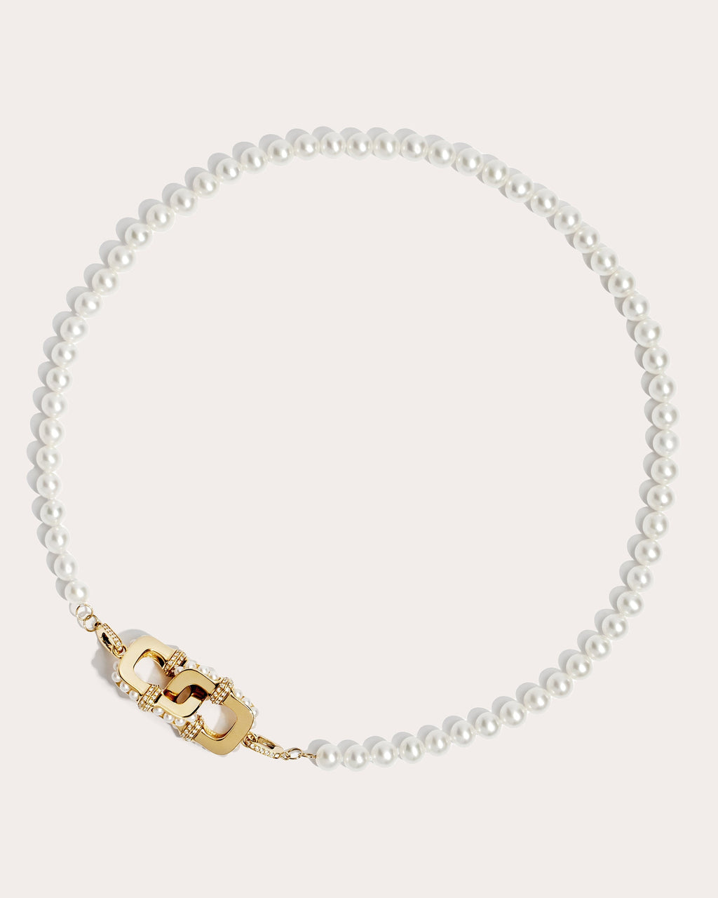 Entre-Maille 18K Gold Pearl and Diamond Necklace