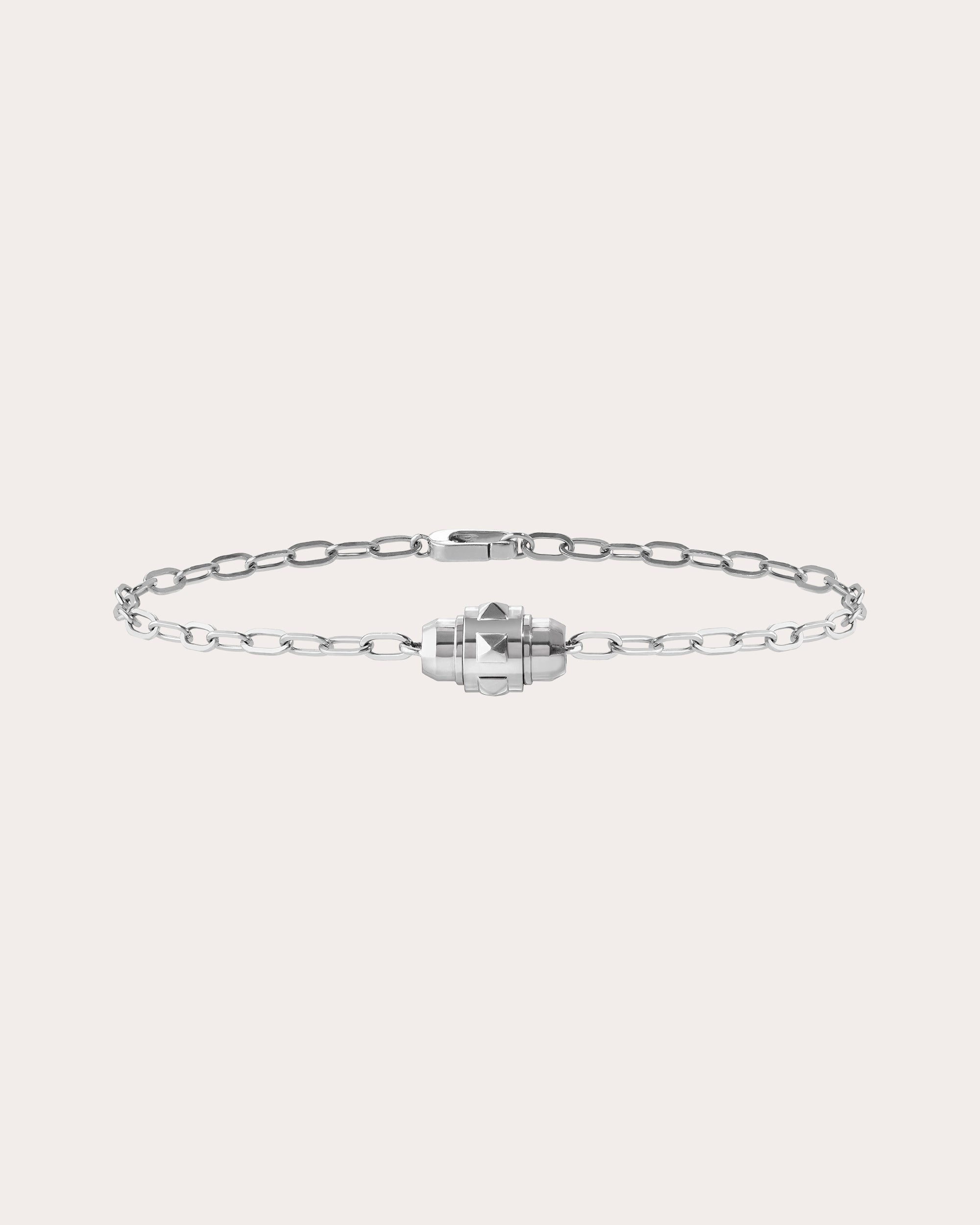 Rockaway Rhodium-Plated Sterling Silver Spinner Bracelet