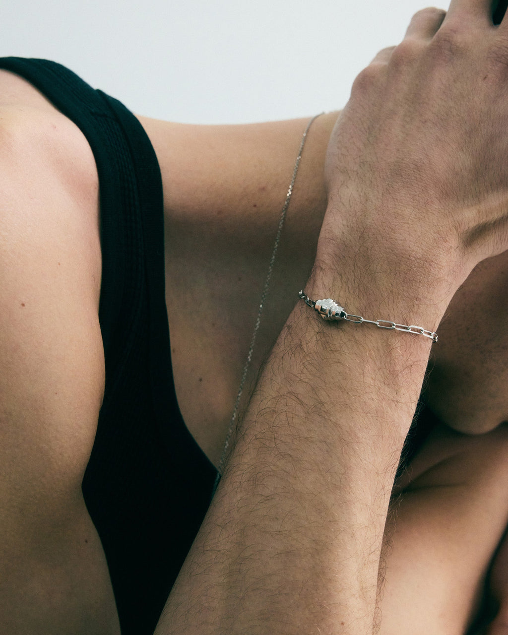 Rockaway Rhodium-Plated Sterling Silver Spinner Bracelet