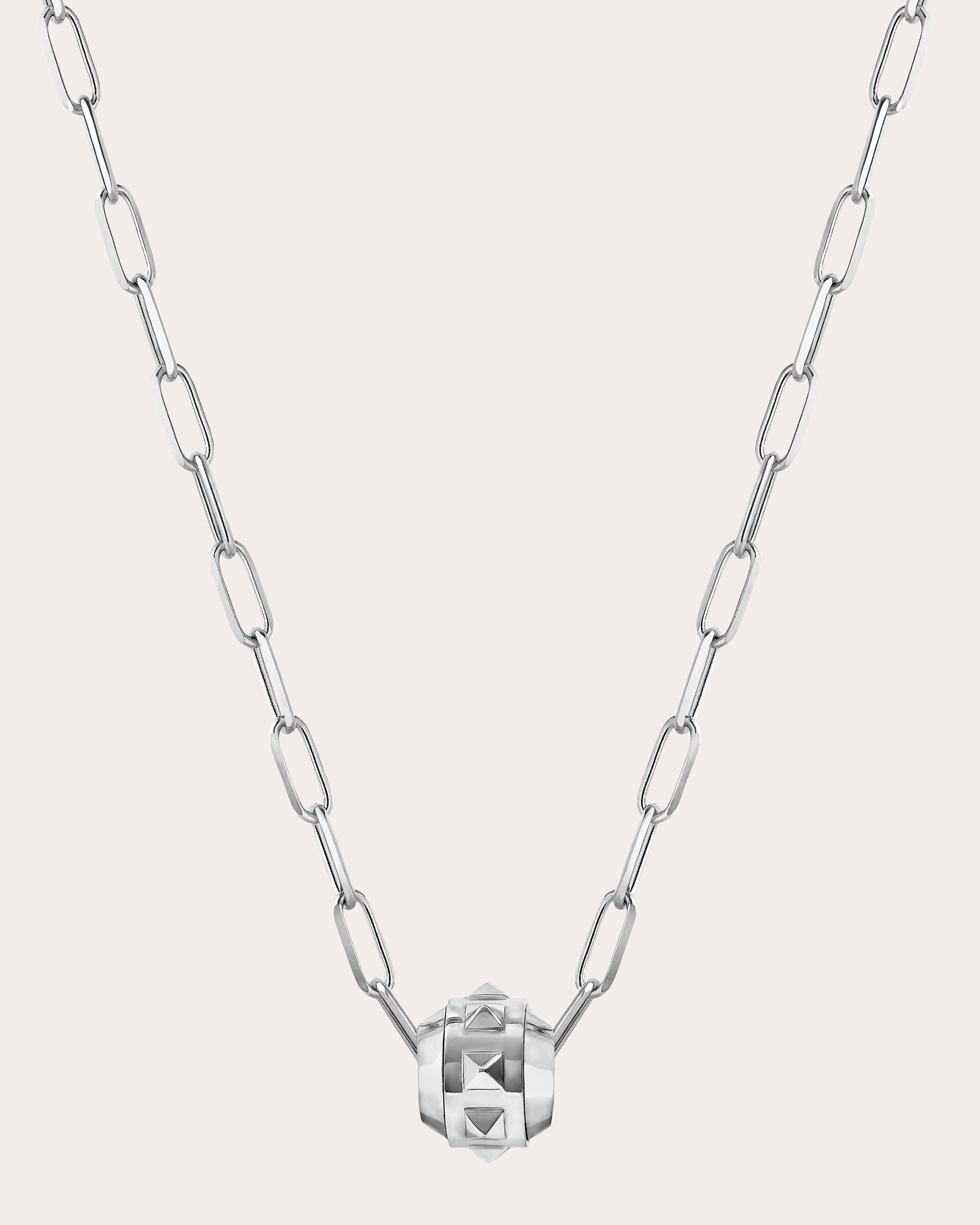 Rockaway Rhodium-Plated Sterling Silver Spinner Pendant Necklace