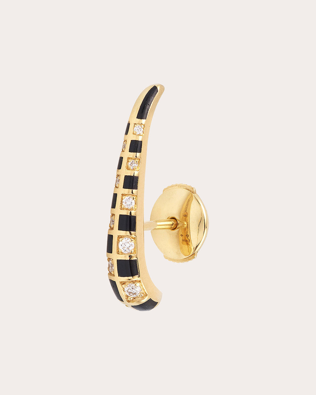 Illusion 18K Gold Lacquer and Lab-Grown Diamond Single Earring