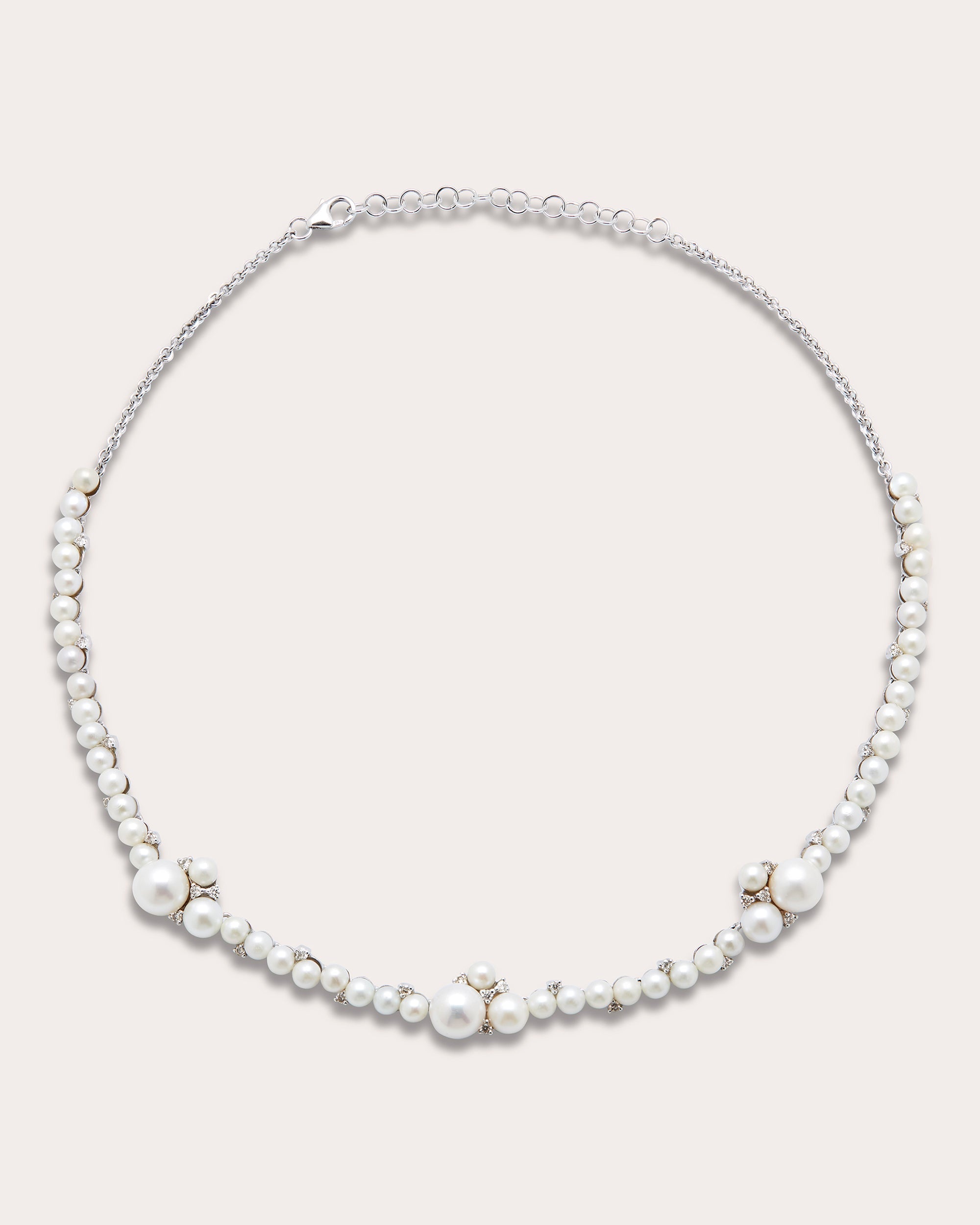 Lily 18K Gold Pearl and Diamond Necklace