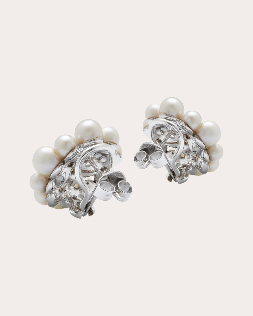 Lily 18K Gold Pearl and Diamond Earrings