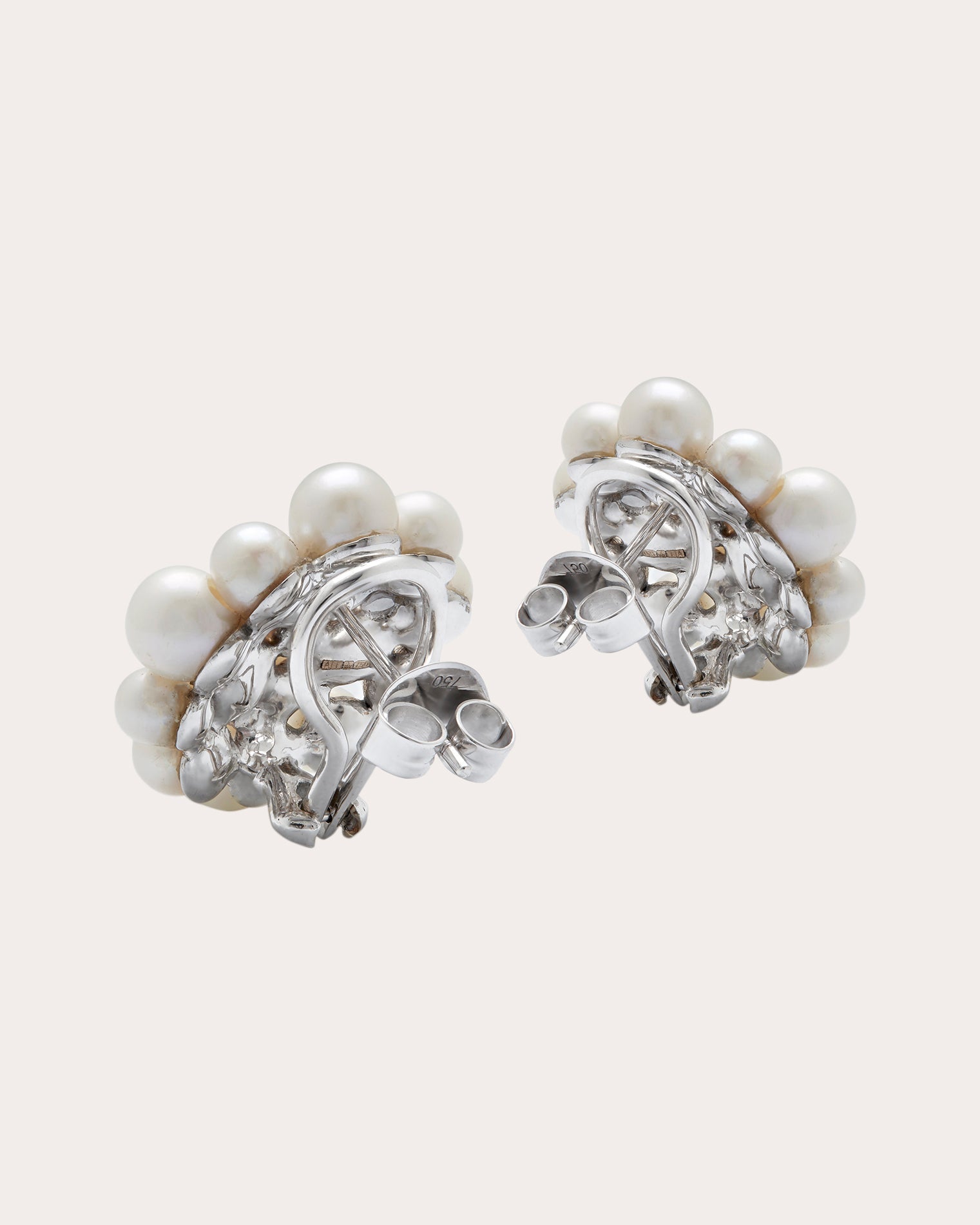 Lily 18K Gold Pearl and Diamond Earrings