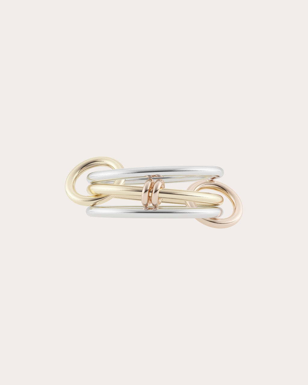 Acacia 18K Two-Tone Gold and Sterling Silver Linked Rings