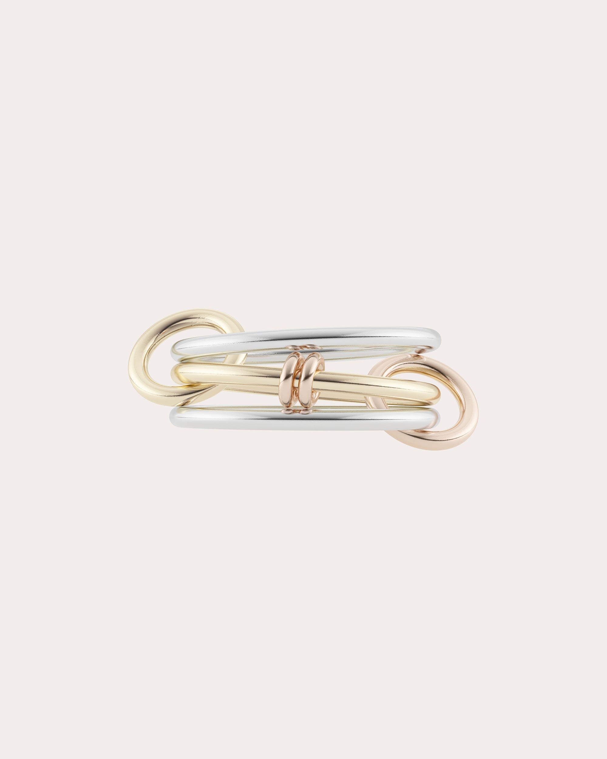 Acacia 18K Two-Tone Gold and Sterling Silver Linked Rings
