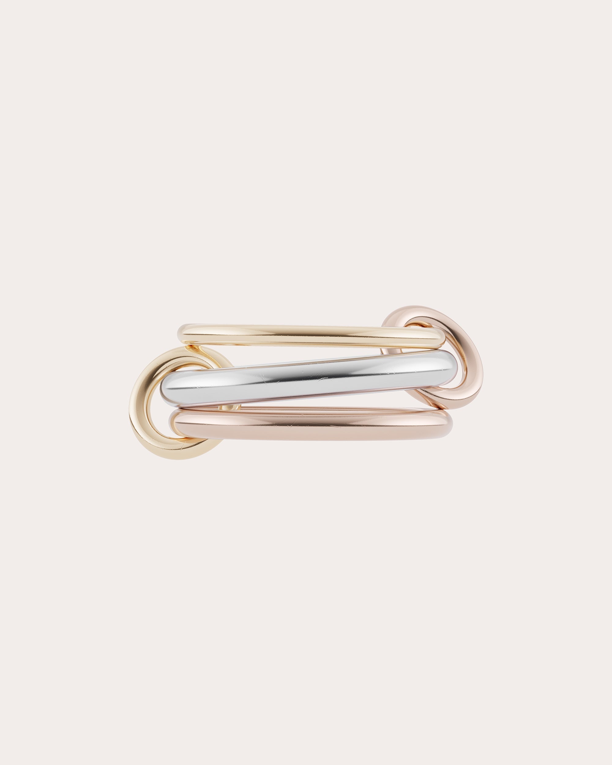 Capricorn 18K Two-Tone Gold and Sterling Silver Linked Rings