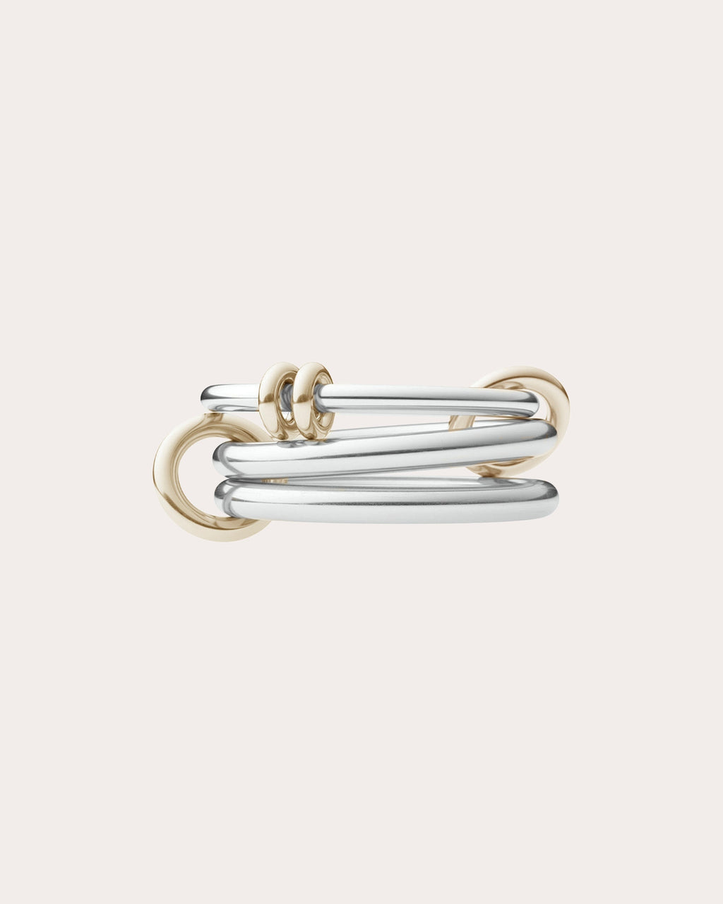 Raneth 18K Gold and Sterling Silver Linked Rings