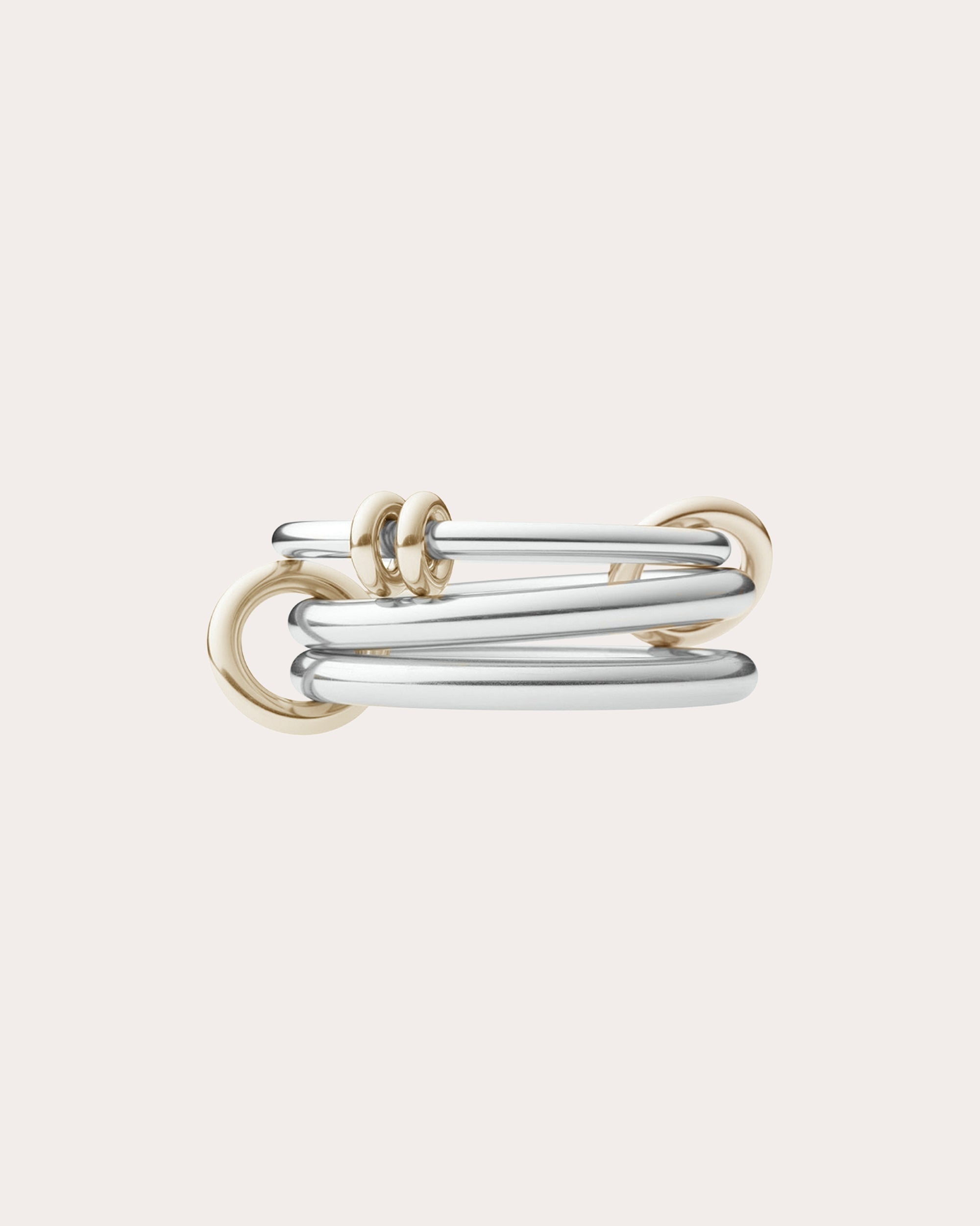 Raneth 18K Gold and Sterling Silver Linked Rings