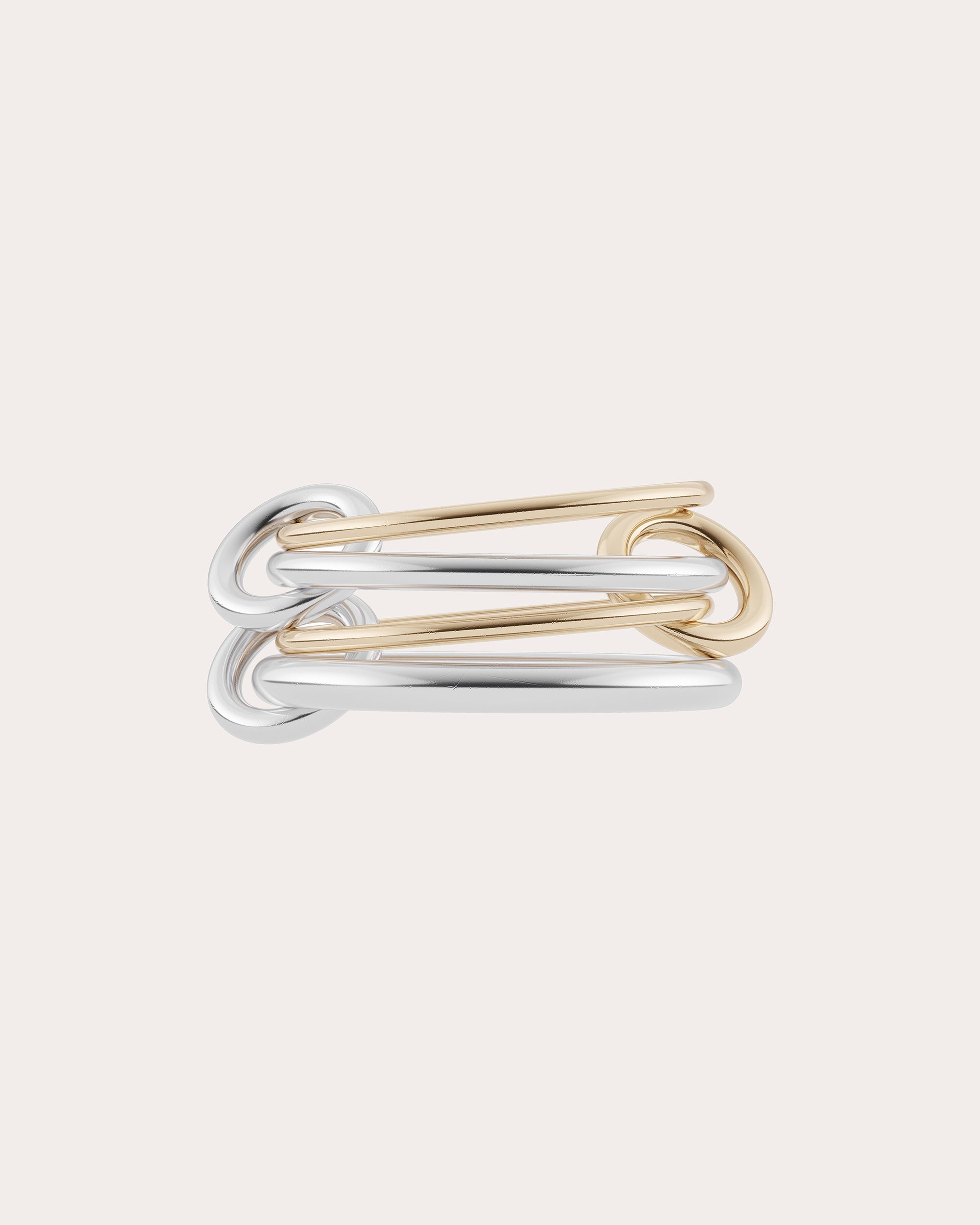 Pisces 18K Gold Sterling Silver Linked Rings