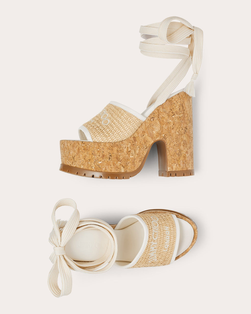 Gal 130 Embroidered Raffia Wedge Sandals