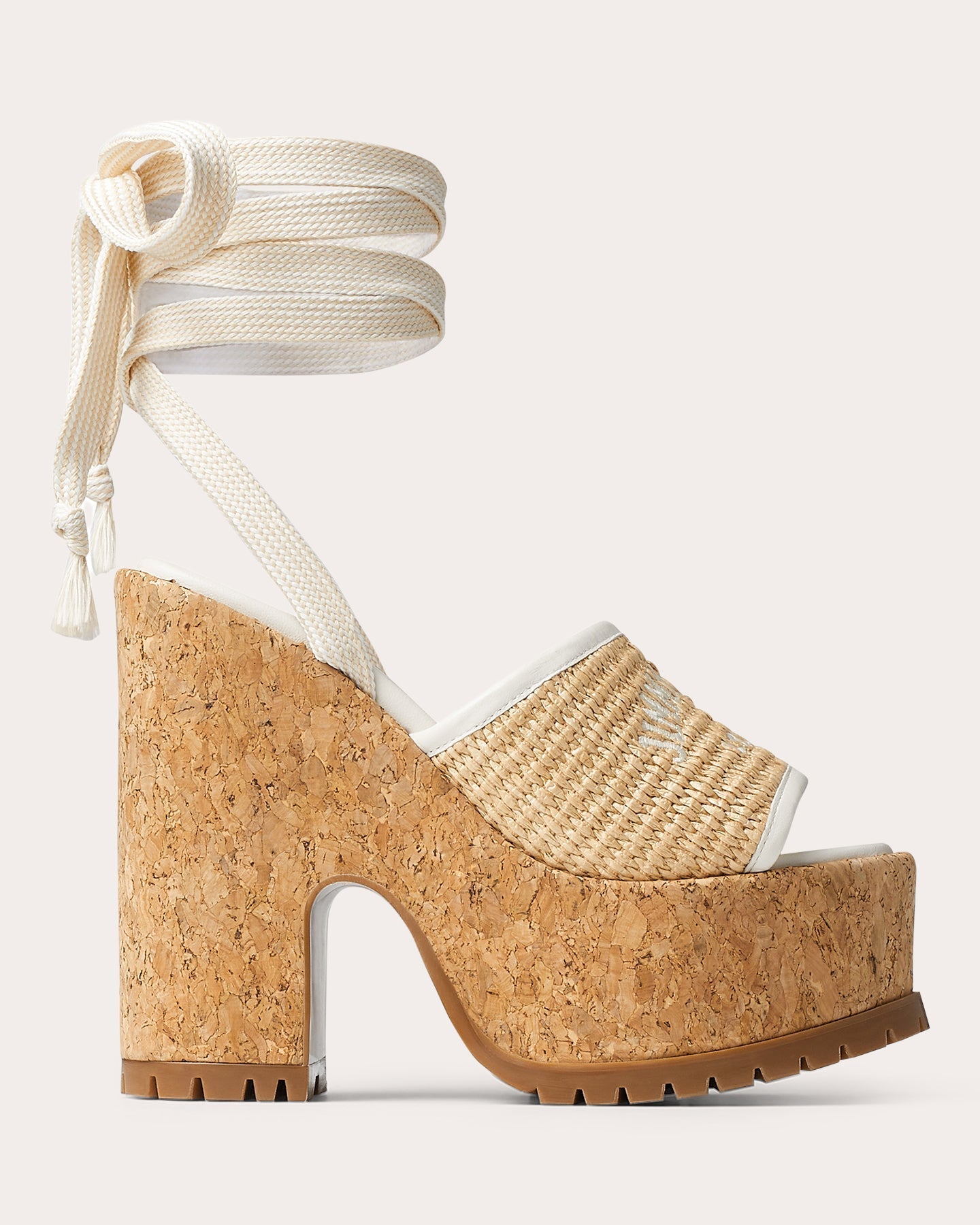 Gal 130 Embroidered Raffia Wedge Sandals