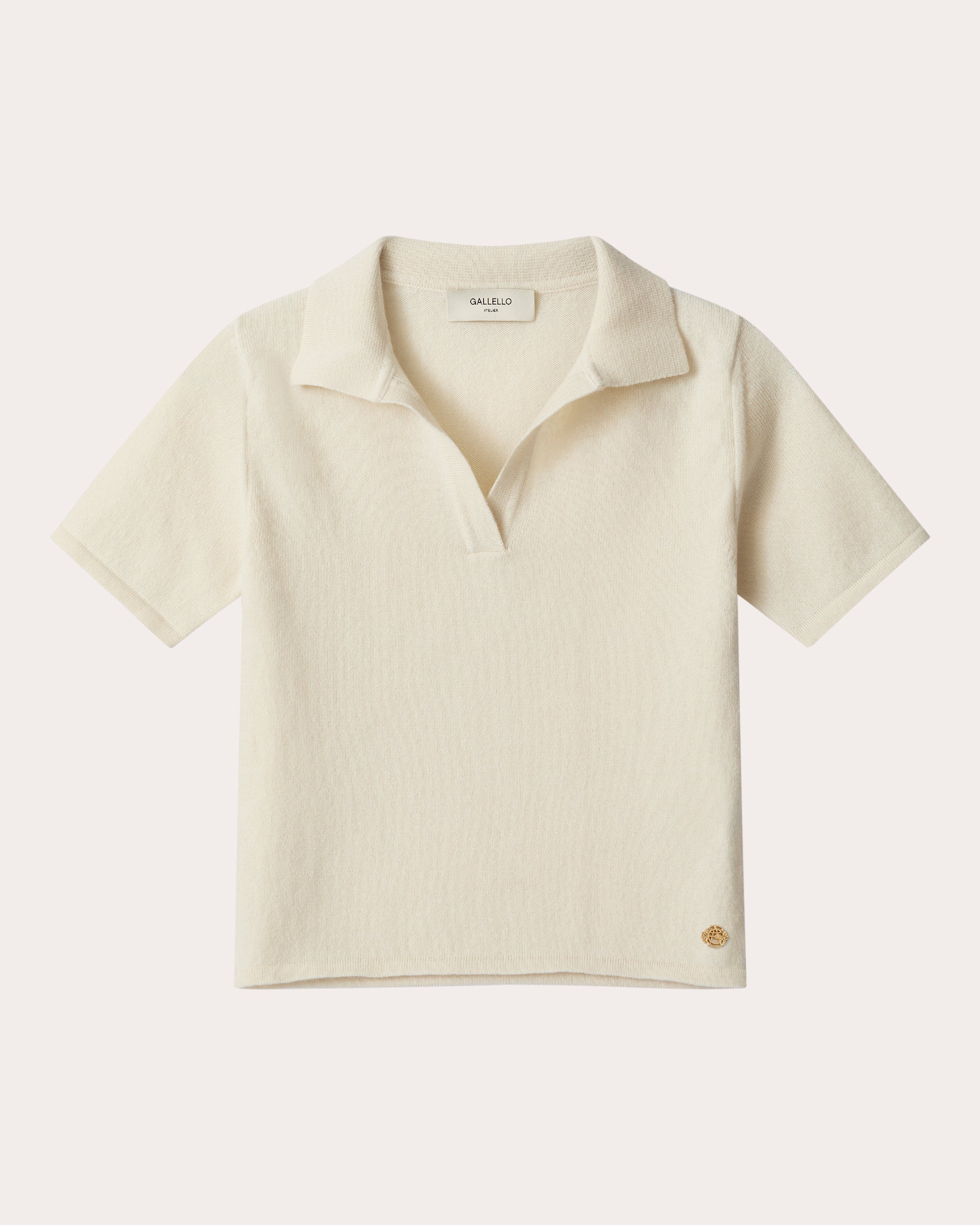 Gia Silk-Blend Knit Polo Top